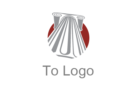 worm's-eye view of a pillar in a circular logo