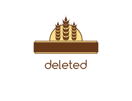 sun and wheat agriculture logo
