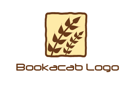 wheat in square food logo