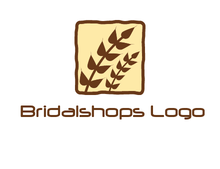 wheat in square food logo