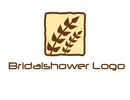 wheat in square food logo