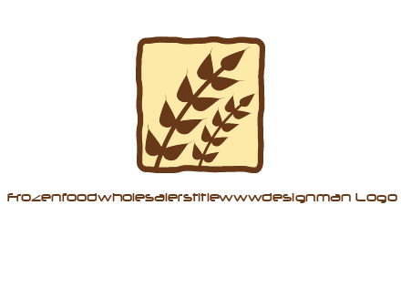 wheat in square food logo