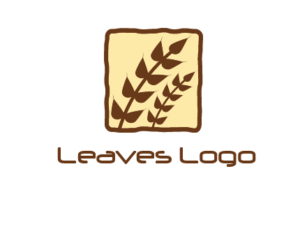 wheat in square food logo