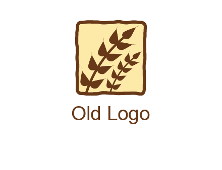 wheat in square food logo
