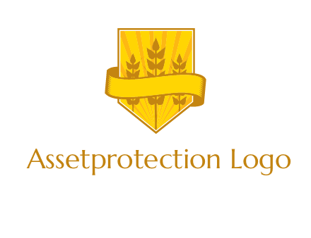 wheat in shield agriculture logo