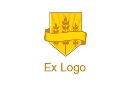 wheat in shield agriculture logo