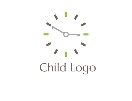 keys in clock rental logo