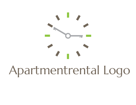 keys in clock rental logo