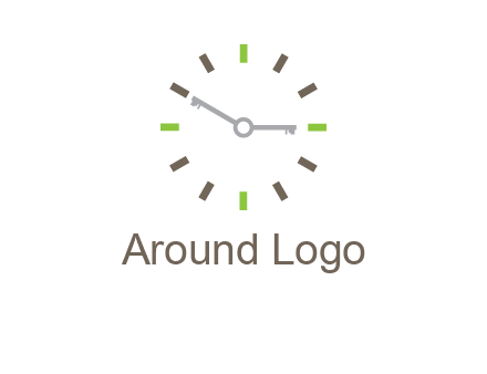 keys in clock rental logo