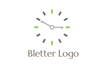 keys in clock rental logo