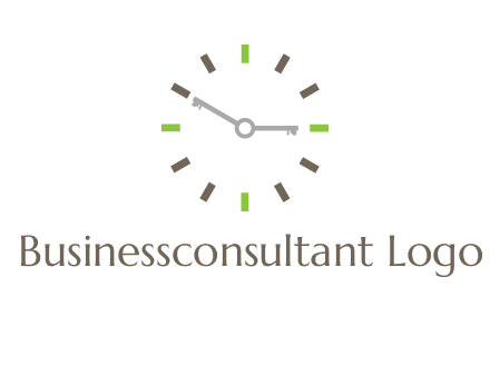 keys in clock rental logo