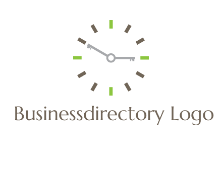 keys in clock rental logo