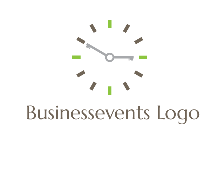 keys in clock rental logo