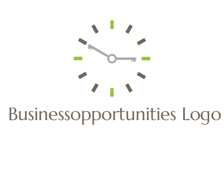 keys in clock rental logo