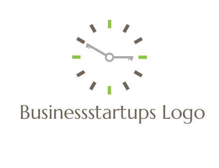 keys in clock rental logo