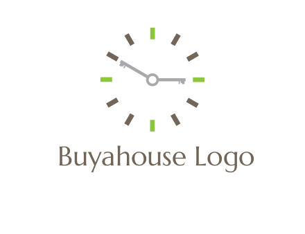 keys in clock rental logo