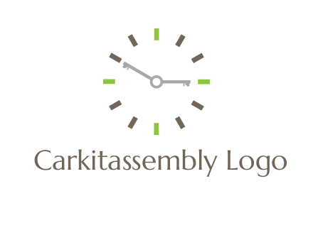 keys in clock rental logo