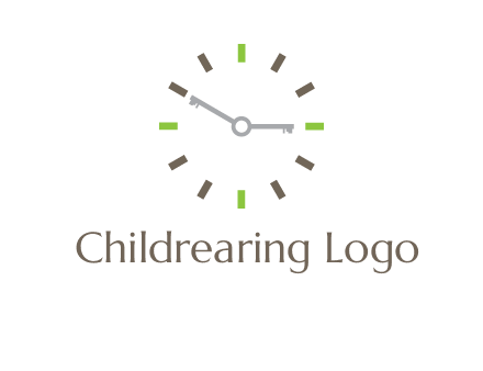keys in clock rental logo