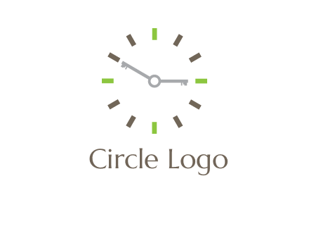 keys in clock rental logo