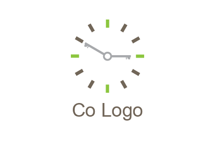 keys in clock rental logo