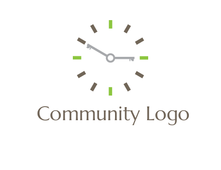 keys in clock rental logo