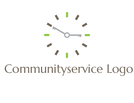 keys in clock rental logo