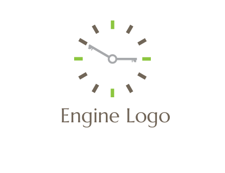 keys in clock rental logo