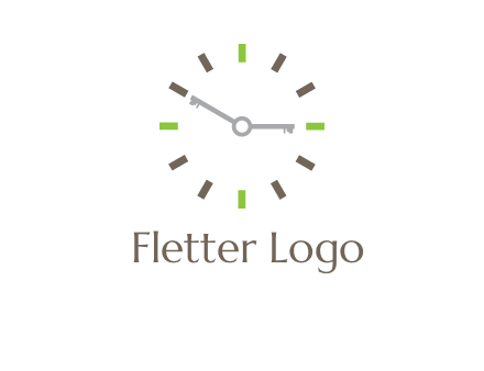 keys in clock rental logo