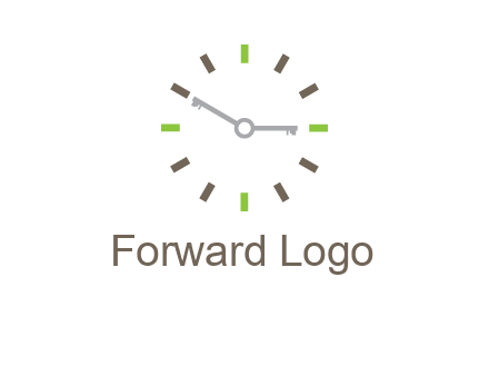 keys in clock rental logo