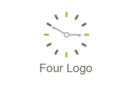 keys in clock rental logo