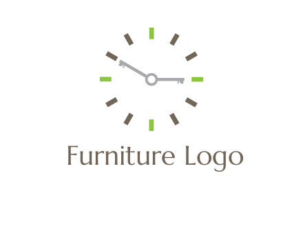 keys in clock rental logo
