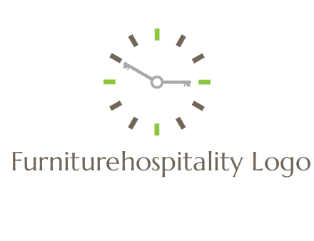 keys in clock rental logo