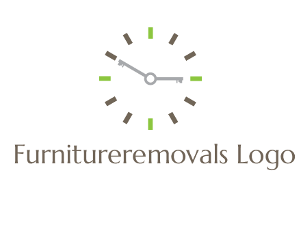 keys in clock rental logo