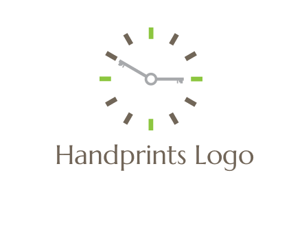 keys in clock rental logo