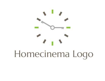 keys in clock rental logo