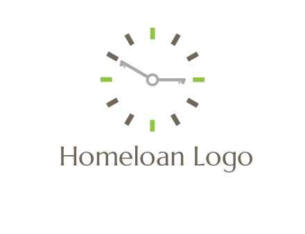keys in clock rental logo