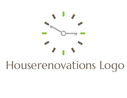keys in clock rental logo