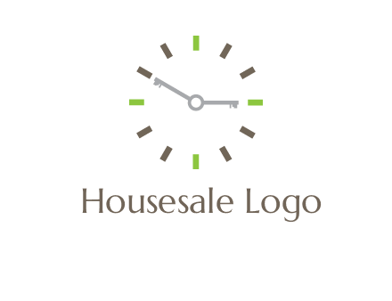 keys in clock rental logo