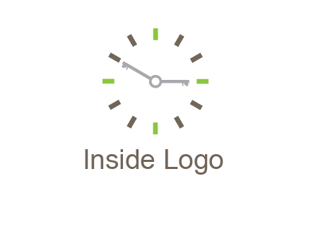 keys in clock rental logo