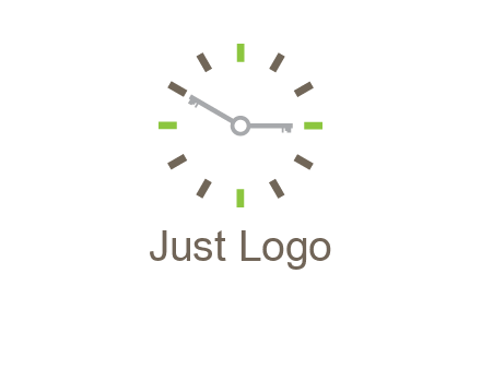 keys in clock rental logo