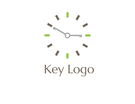 keys in clock rental logo