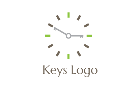 keys in clock rental logo