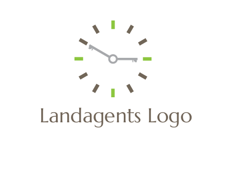 keys in clock rental logo