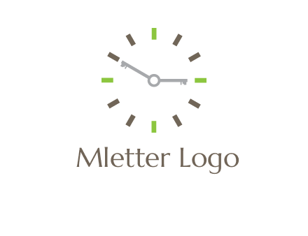 keys in clock rental logo