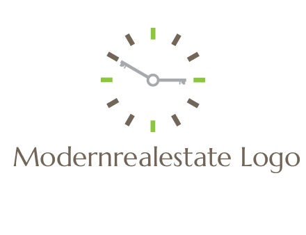keys in clock rental logo
