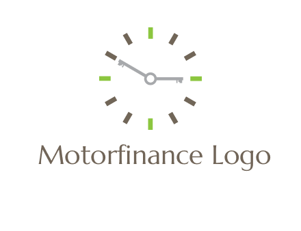 keys in clock rental logo