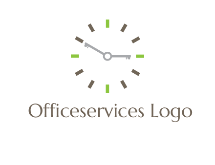 keys in clock rental logo