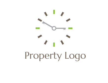 keys in clock rental logo