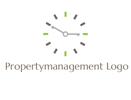 keys in clock rental logo