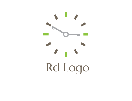 keys in clock rental logo